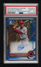 2022 Bowman Chrome Prospect HTA Choice Refractor Ricardo Cabrera PSA 10 Auto w5p