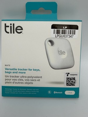 Tile Mate (2022) Bluetooth Tracker, Keys Finder and Item Locator, 250ft (White)