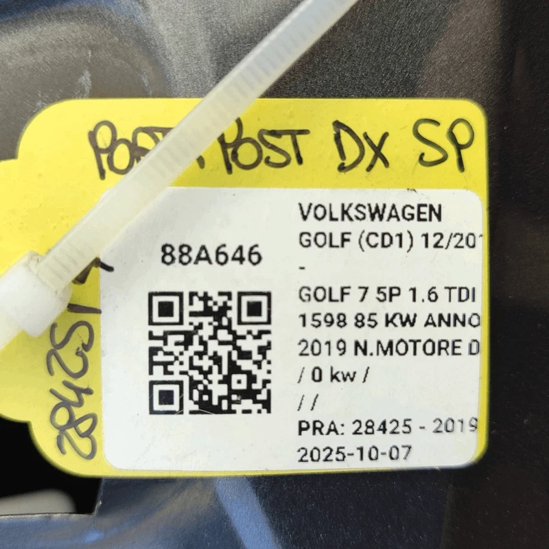 5G4833056AD Porta post. DX VOLKSWAGEN GOLF 1.2 TSI (81Kw) BM Tech. Ber - Immagine 2 di 3