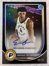 Enrique Freeman 2025-26 Bowman Chrome Black Refractor 6/10 Auto SSP #BCA-EF