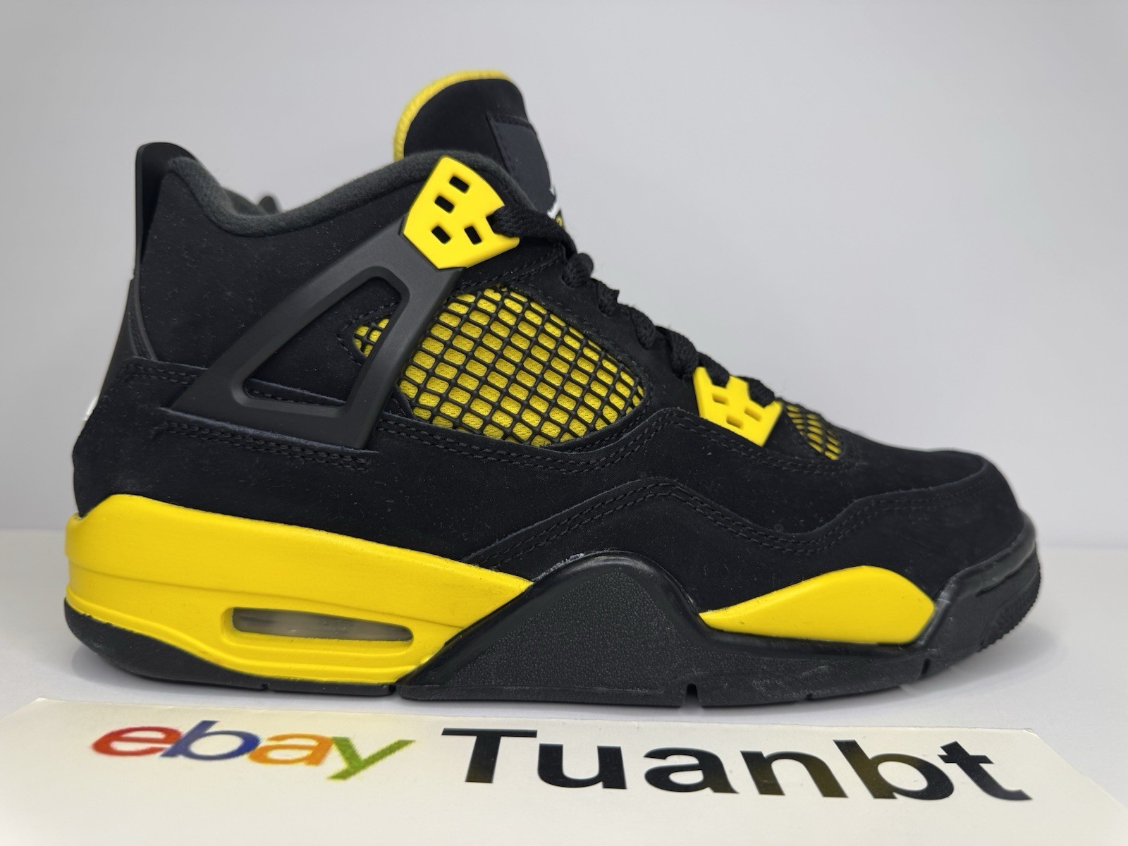 BRAND NEW Nike Air Jordan Retro 4 IV GS YOUTH 2023 Black /Tour Yellow 408452-017