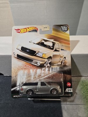   Hot Wheels Premium Car Culture Silver Hyper Hauler 99 Ford F-150 SVT 