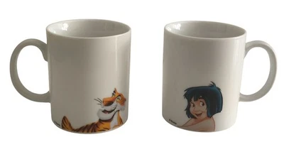 Disney Dschungelbuch Tassen Set Butlers Shir Khan Tiger Mogli Kaffee Becher Weiß - Bild 1 von 4