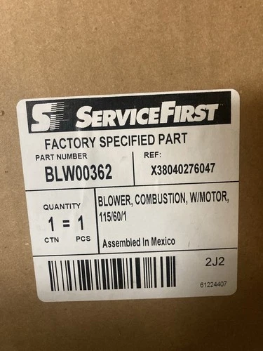 Trane Service First Furnace BLW00362 Combustion Blower Assembly With Extras!!