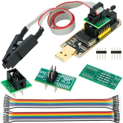 WWZMDIB CH341A EEPROM BIOS Programmer SPI I2C + SOIC8 SOP8 Clip + SOP16... 