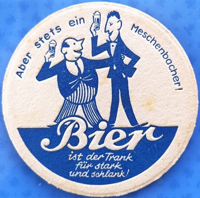 Old beer mat brewery Meschenbach Coburg-Meschenbach around 1952-54