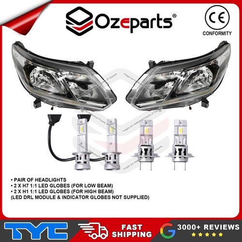 TYC Pair LH+RH Head Lights + LED Globes For Holden Trailblazer RG 2016~2020 LTZ - Picture 4 of 6