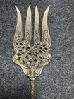Vintage UGO BELLINI Ornate 2 piece Serving set Floral Italy Bread Tongs Holiday — photo 7