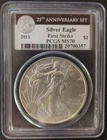 2011 Silver Eagle PCGS MS70 FIRST STRIKE 25th Anniversary Set/black label