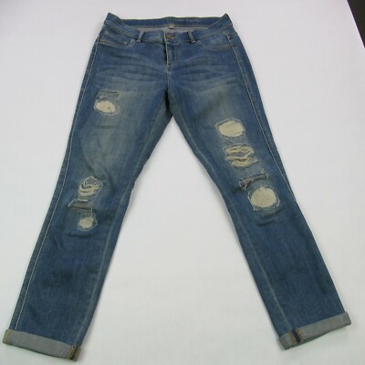NY&C Jeans Womens 6 Ankle Blue Distressed 5 Pocket