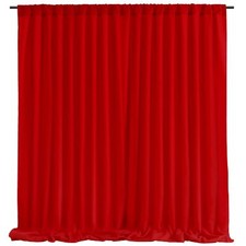Red Backdrop Curtains 2 Panels 5ft x 10ft Polyester Photo Backdrop Drapes for...