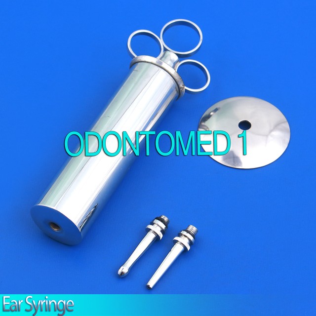 Ear Wax Removal Syringe 2 OZ 50 ml Brass with chrome finish with 2