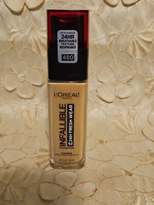 L'Oreal-Infallible-UP TO 24H FRESH WEAR-FOUNDATION-SPF 25-#480-PUMP TOP-NEW!
