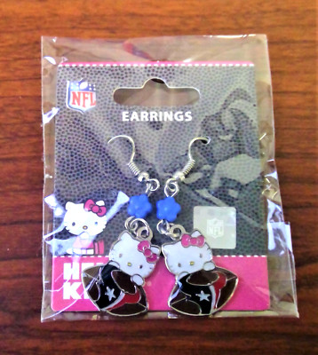New NFL Hello Kitty Houston Texans Earrings New With Tags (1 Pair) 