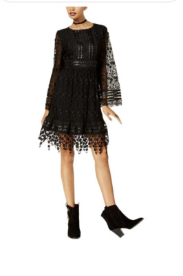 anna sui crochet dress Anna Sui X ONeill Pink Ella Printed Crochet Halter Dress Size Medium