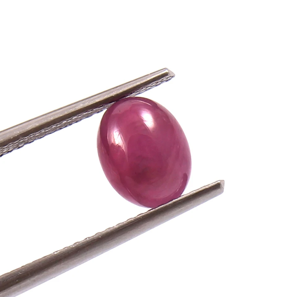2.32 CT - Natural CERTIFIED Mozambique Ruby Oval Cabochon Loose Gemstone 8x6 MM - Image 3 of 4