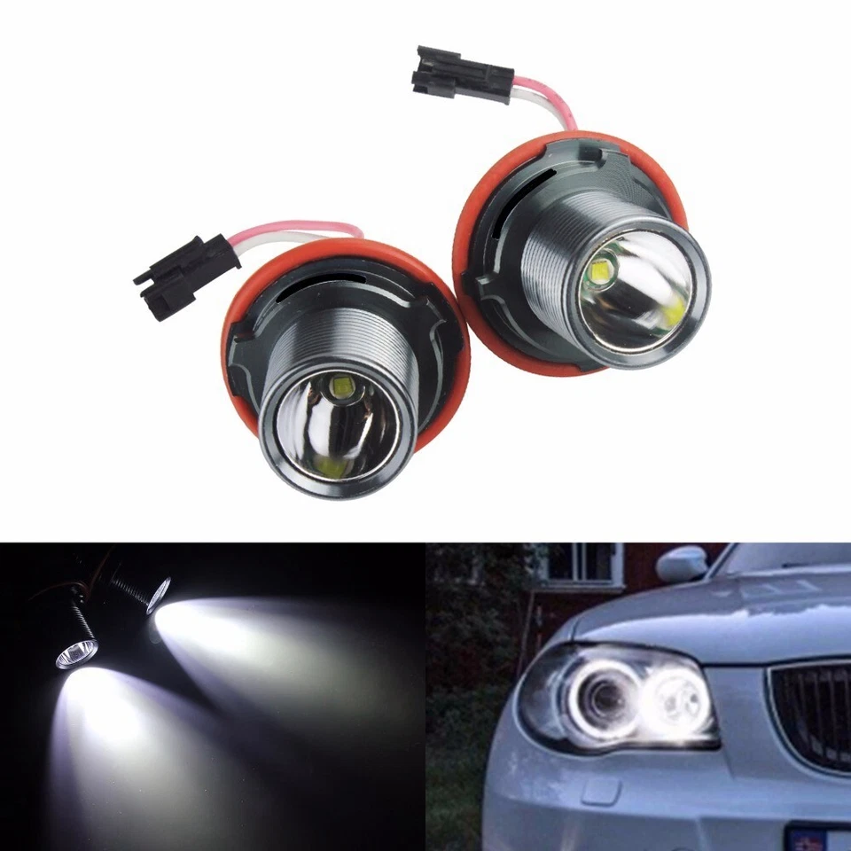 2x 6000K 10W LED Ojo de Ángel Halo Anillo Luces Para BMW E39 E60 X5 E53 E63 E65 X3 Foto 2 de 4