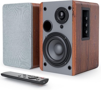 Regallautsprecher, Holz Aktivlautsprecher - 60 Watt RMS Nahfeldlautsprecher mit