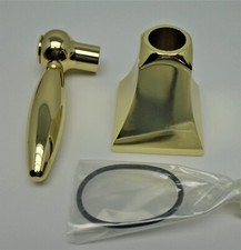 Davinci River Lever Faucet Handle Polished Brass W/ Escutcheon NOS P108