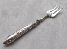 *RAR* Jugendstil / Art Nouveau Klatschmohn kleine Vorlegegabel in 950er Silber
