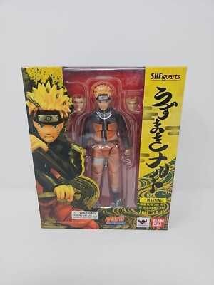 NEW- S.H.Figuarts NARUTO Uzumaki Figure Bandai Tamashii Shippuden 100% Authentic