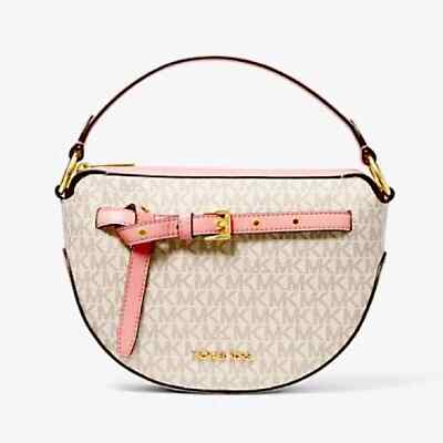 Michael Kors Emilia Medium Logo Shoulder Bag - Powder Blush