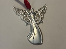Harvey Lewis May Angel Ornament W/ Stones Silver