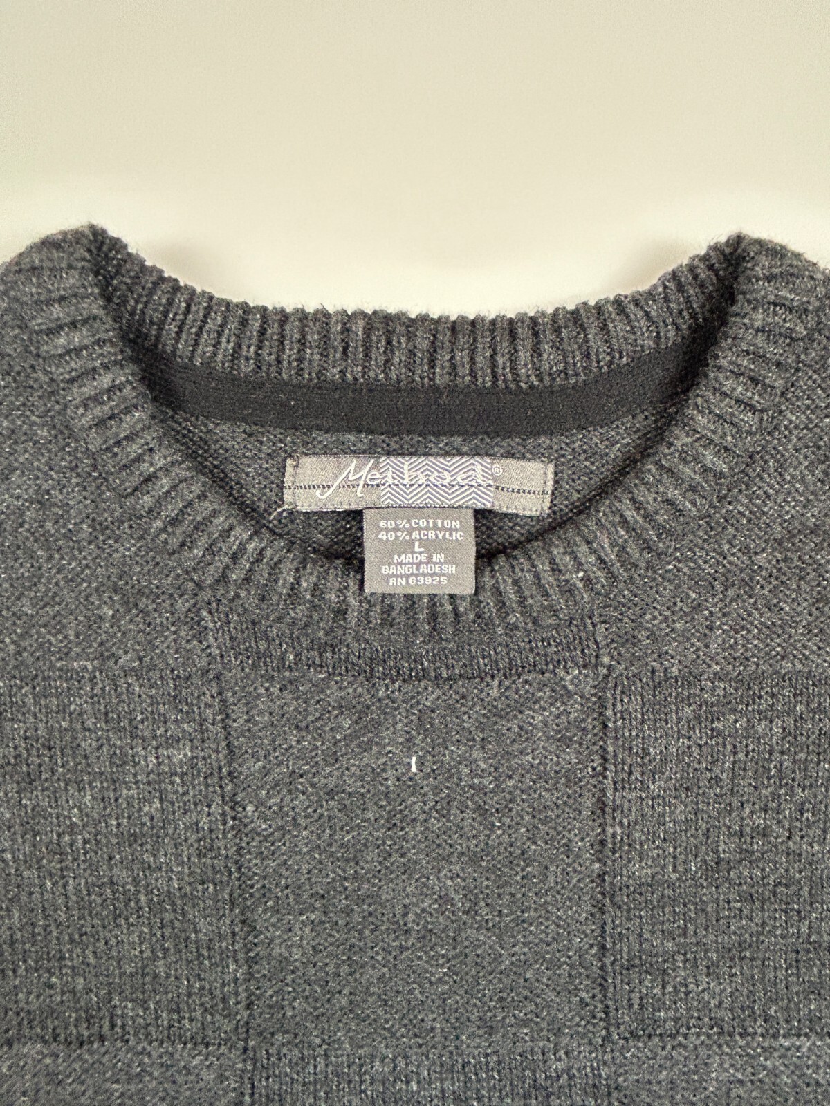 Method Vintage Textured Knit Pullover Sweater Men… - image 5