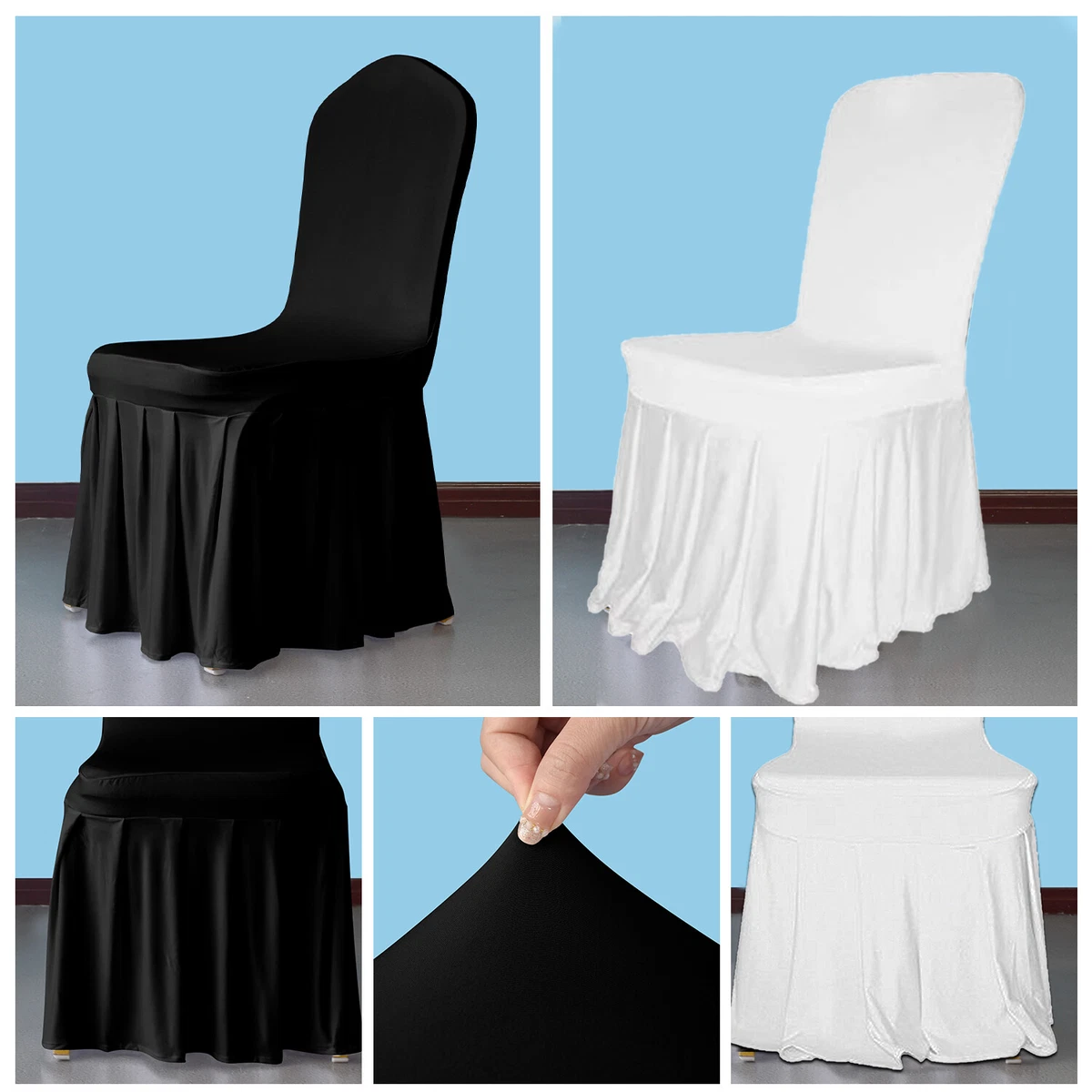 Pleated chair covers hot sale