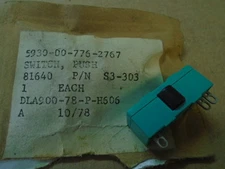 1 EA NOS LABINAL PUSH SWITCH W/ VARIOUS APPLICATIONS P/N: S3-303