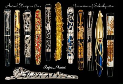 NEW BOOK: Animal Design on Pens pens shown, never seen before! by R. Martini