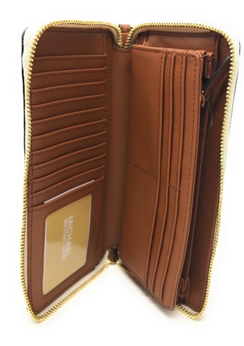 Michael Kors Jet Set Travel Large Travel Continental Wristlet Wallet Clutch - Picture 28 of 45