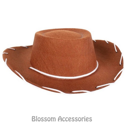 A829 Kids Child Brown Cowboy Hat Toy 