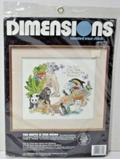 NEW Dimensions Cross Stitch "The Earth Is Our Home" 3700 Animal Lovers 