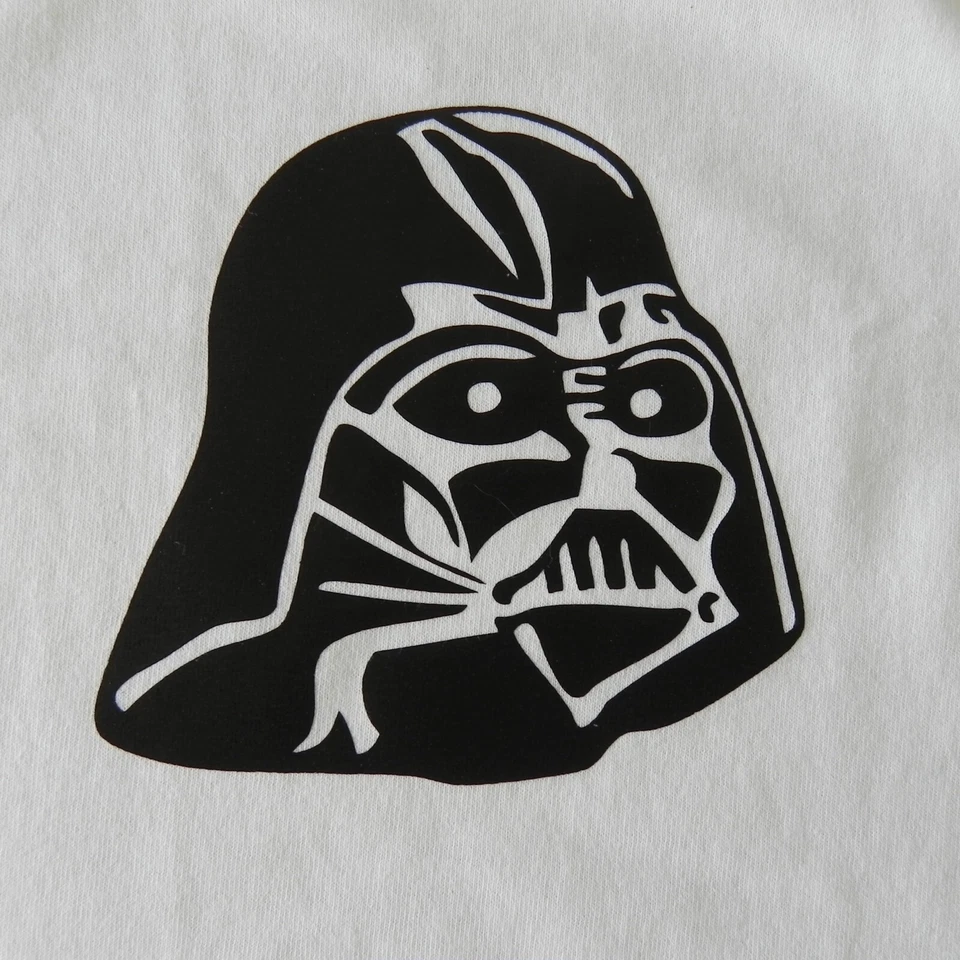 Camiseta 2T Blanca Precious Cargo con Star Wars Darth Vader HTV Imagen Vinilo Foto 3 de 4