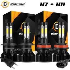 4X LED Headlight Combo H7 + H11 High Low Beam For Hyundai Sonata 2011-2014