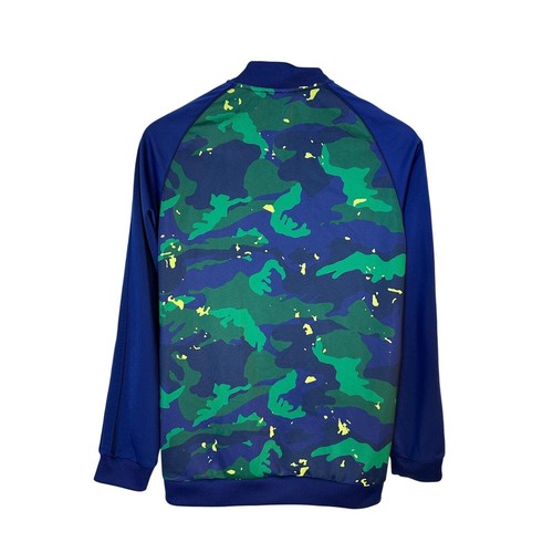 Adidas Originals Women's XL Track Jacket Blue Camo Primegreen Full Zip Athletic - Picture 2 of 9