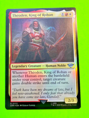 theoden mtg card Théoden, King of Rohan [233] [The Lord of the Rings: Tales of Middle-earth]  [Foil] – Face to Face Games
