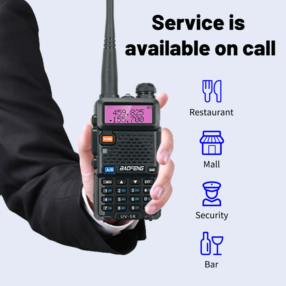 10PC BAOFENG UV-5R VHF/UHF Dual Band Two Way Ham Radio Walkie Talkie Transceiver - Image 4 of 4