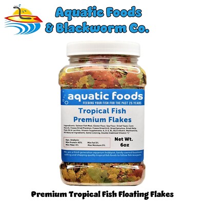 Tropical Fish Premium Flakes for ALL Tropicals.  AF Tropical Flakes JAR