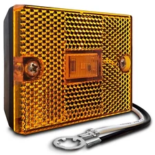 1pc DOT Stud-Mount Amber LED Side Marker Light for Utility Boat Trailers Over 80