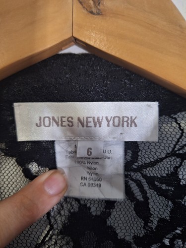 Vintage 90s Jones New York Black Lace Blouse - New w/ Tag - RRP $119.00 USD (15) - Picture 3 of 6