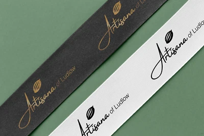 Ribbon for business with own logo name branding shop 10mm 15mm 25mm 50mm 100mm