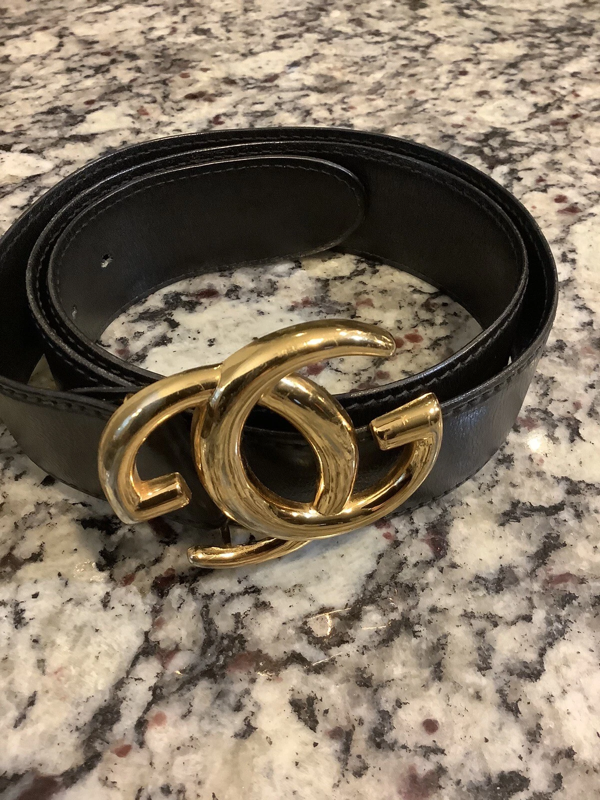 Ceinture homme 34 à 38 Gucci Gg authentique made in Italy noir or mesures mer