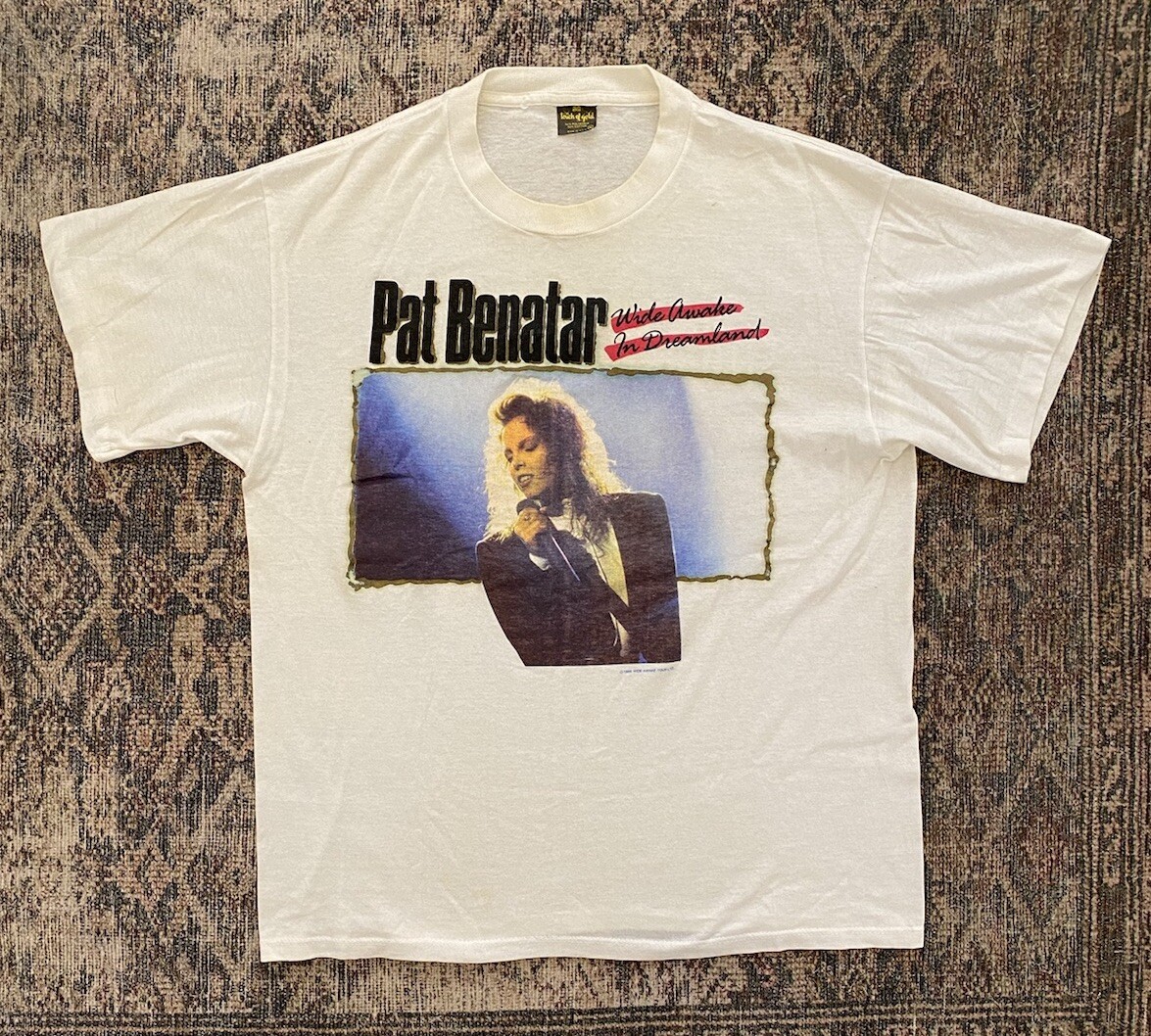 VTG 80s Pat Benatar Paper Thin Band T Shirt XL Runs L Single 