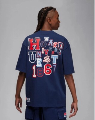 Nike Jordan Brand X Howard University Men's Blue T-Shirt Size