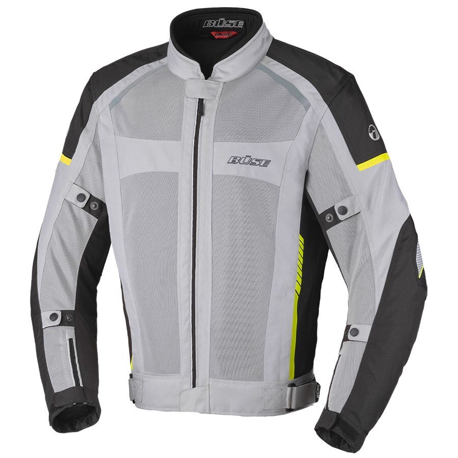 Men's Motorcycle Jacket 4XL - Büse Santerno Textile with Protectors Light Grey