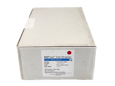 (50/Pack) FOXX 40um Nylon EZFlow Cell Strainers Blue Color 410-0001-OEM