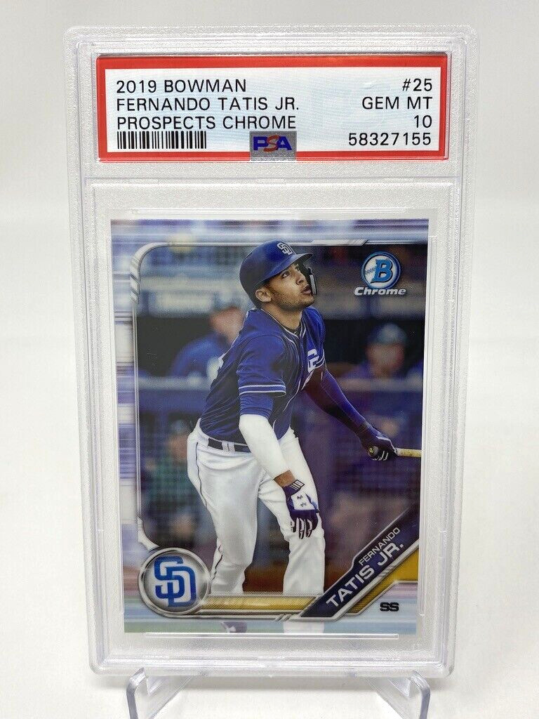 2019 Bowman Chrome #25 Fernando Tatis Jr. Rookie Card - PSA 10 view 3