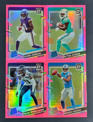 2023 Optic Football PINK PRIZM Rated Rookies You Pick - 2 Card Minimum